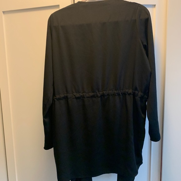 Robe like cardigan with waist draw string - Picture 2 of 6